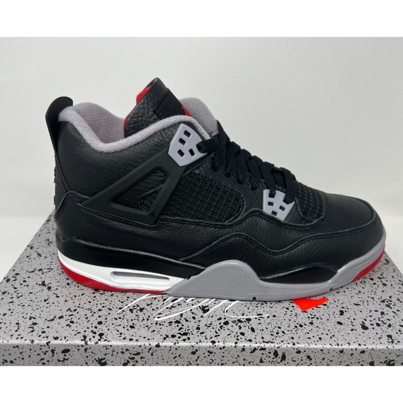Air Jordan 4 Retro Bred Reimagined (GS) Youth Shoes FQ8213-006 Size 7Y - Picture 3 of 9